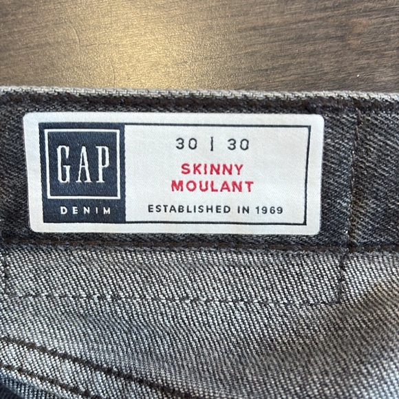 Men's 30/30 Gap Denim Gray Skinny Jeans - Picture 3 of 8